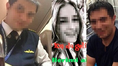 Pilota korkutan mesajdan aşk üçgeni çıktı!