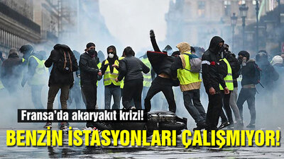 Fransa'da akaryakıt istasyonlarında yakıt sorunu yaşanıyor