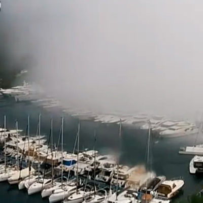 Marmaris'teki hortum dehşeti! Görüntüleri ortaya çıktı