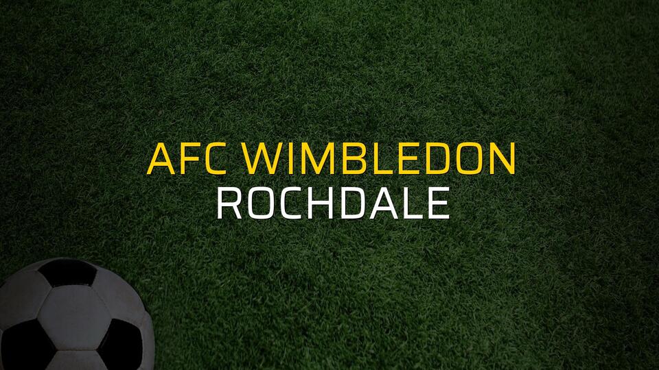 AFC Wimbledon: 0 - Rochdale: 1 (Maç sona erdi)