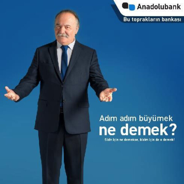 Anadolubank'ın reklam yüzü Çetin Tekindor