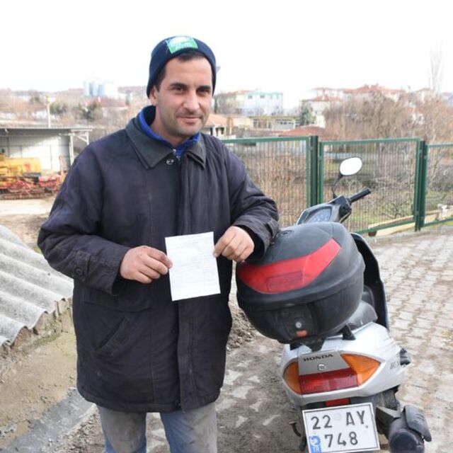 Motosiklet sürücüsüne şaşırtan ceza!