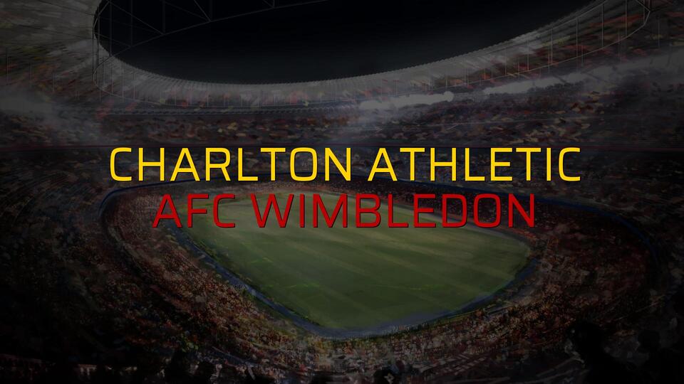 Charlton Athletic - AFC Wimbledon maçı istatistikleri
