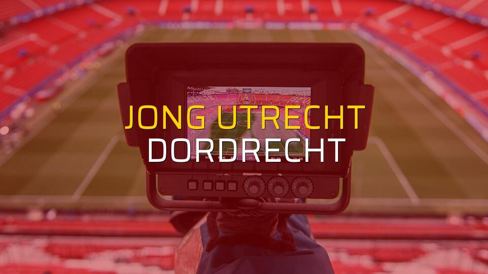 Jong Utrecht - Dordrecht maç önü