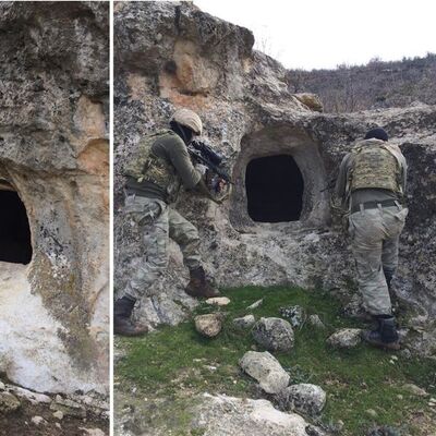 60 kilo amonyum nitrat ele geçirildi! 5 sığınak ile 5 mağara imha edildi!