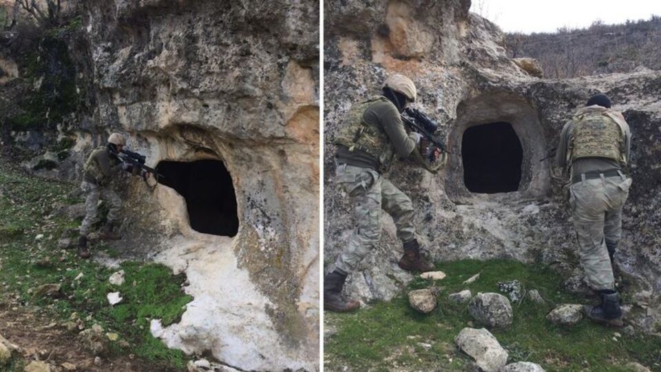 60 kilo amonyum nitrat ele geçirildi! 5 sığınak ile 5 mağara imha edildi!