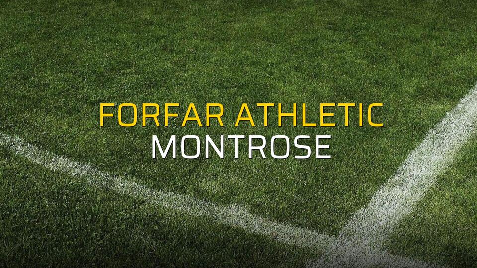Forfar Athletic: 1 - Montrose: 1 (Maç sonucu)