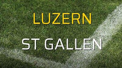 Maç sona erdi: Luzern: 2 - St Gallen:0