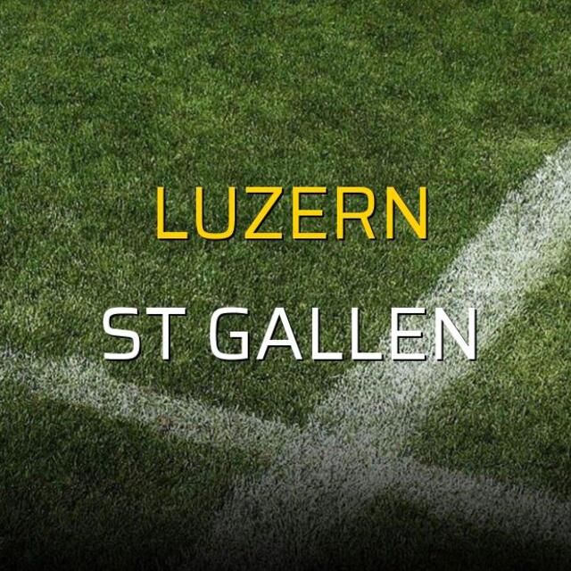 Maç sona erdi: Luzern: 2 - St Gallen:0