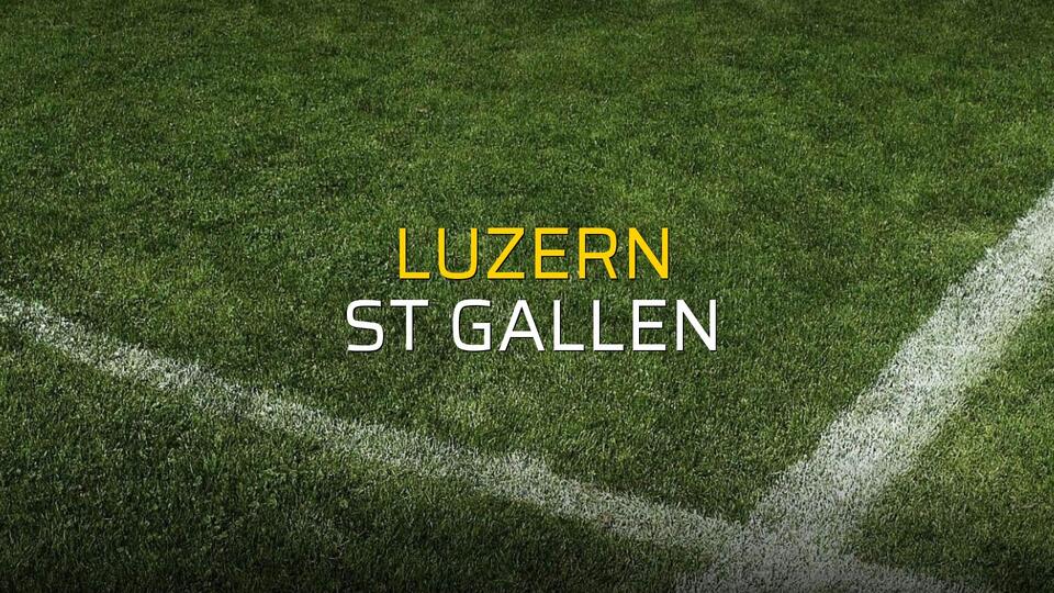 Maç sona erdi: Luzern: 2 - St Gallen:0