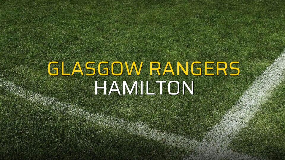 Glasgow Rangers: 1 - Hamilton: 0