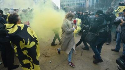 Belçika'daki eylemlerde 90 kişi gözaltına alındı