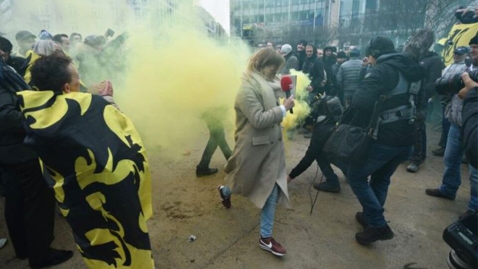 Belçika'daki eylemlerde 90 kişi gözaltına alındı