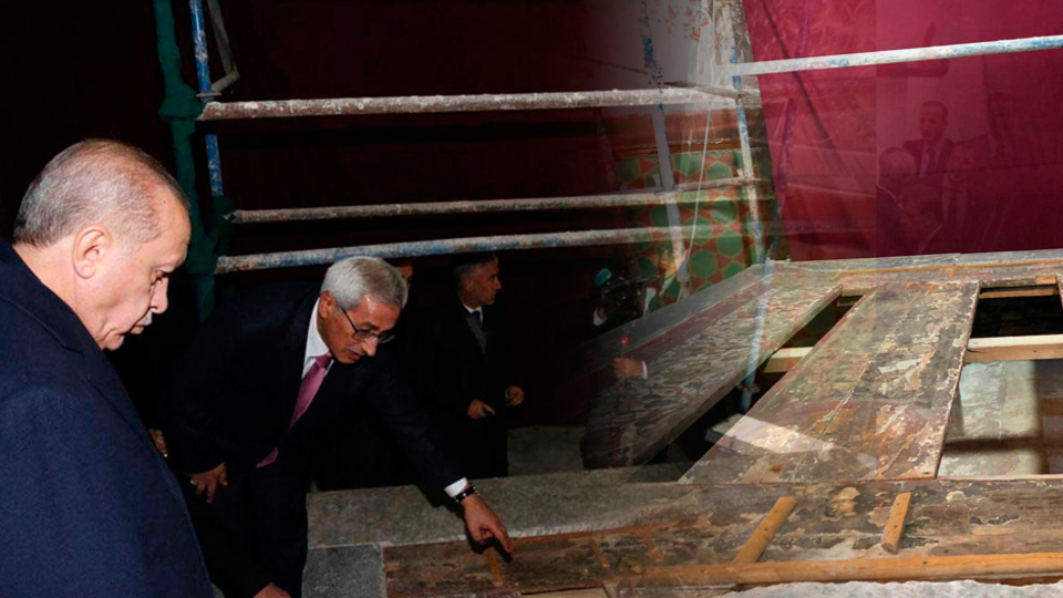 Mevlânâ'nın asıl kabrinin girişini Dördüncü Murad'dan sonra gören ilk devlet başkanı Erdoğan oldu
