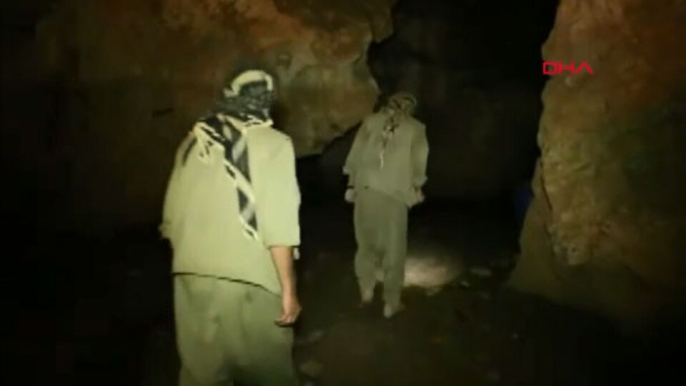 Tunceli'de teröristlerin, mağaradaki görüntüleri ortaya çıktı