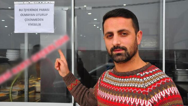 Bu lokantada hesap ödemek yok