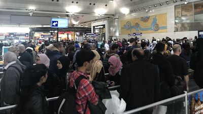 Atatürk Havalimanı'nda yoğunluk başladı