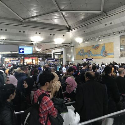 Atatürk Havalimanı'nda yoğunluk başladı