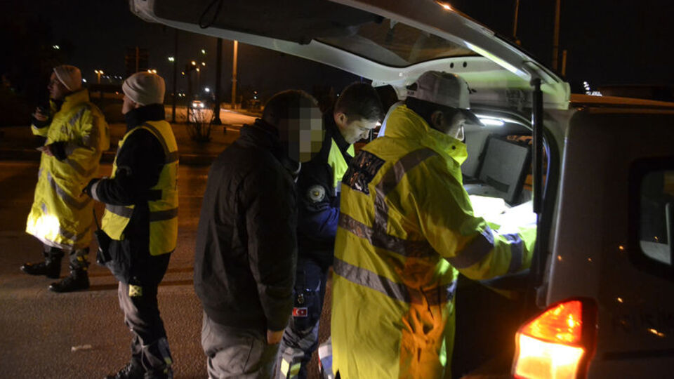 Alkollü sürücüye bir gecede iki ceza