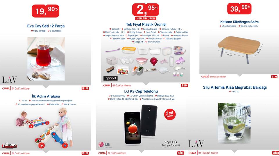BİM 4 Ocak 2019 Aktüel ürünlerinde neler var?