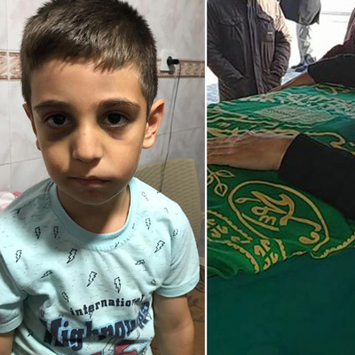 Baba şiddeti kurbanı Mertcan'a veda...