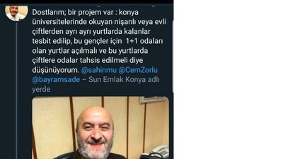 'Nişanlı çiftlere özel yurt'... Bir tweet attı ortalık karıştı