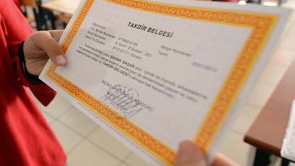 Taktir belgesi ve teşekkür belgesi hesaplama 2019