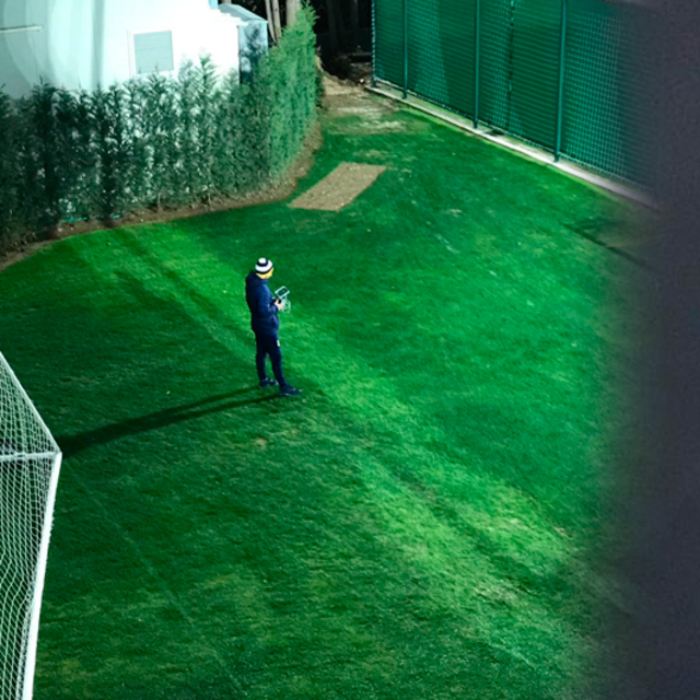 Fenerbahçe'nin maçı, drone ile kaydedildi
