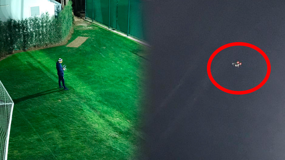 Fenerbahçe'nin maçı, drone ile kaydedildi