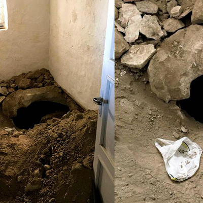 Evi kiralayıp kazdılar... 2 metre altındaki kaya mezarını tahrip ettiler