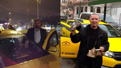 İki taksiciden örnek davranış!