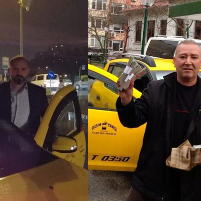 İki taksiciden örnek davranış!