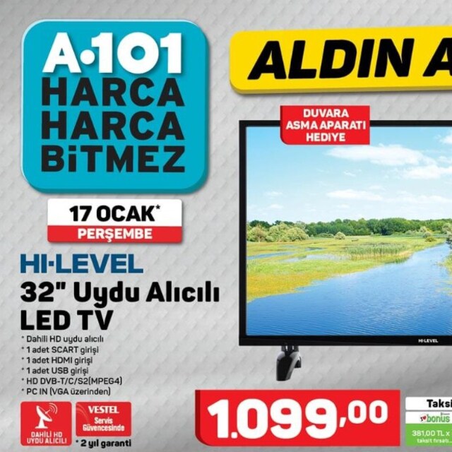 A101 kataloğu 17 Ocak 2019!