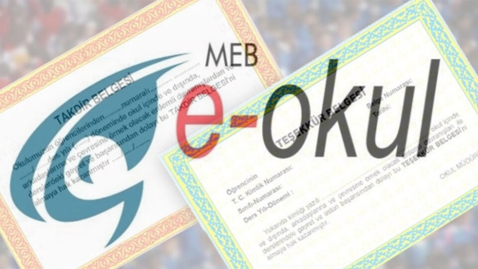 e okul veli bilgilendirme sistemi 2019! Karne notu hesaplama işlemi