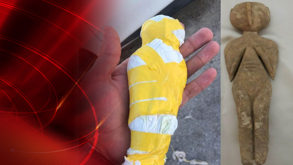 Araç aramasında Kilikya dönemine ait heykel bulundu!