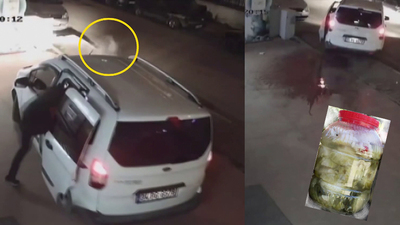 Komşudan kritik müdahale! Hırsızlara turşu bidonu fırlattı