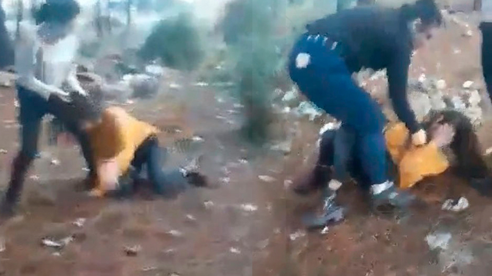 Genç kızı ormanlık alana götürüp darp ettiler!