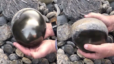 Sahilde yürürken şans eseri buldu!