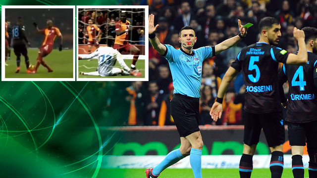 Galatasaray - Trabzonspor maçında tartışmalı pozisyonlar