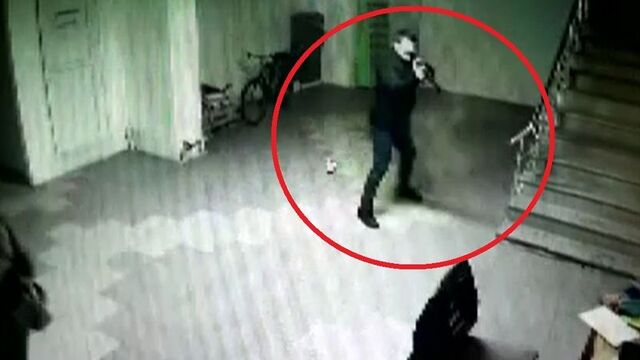 Patronunu vurma anı kamerada