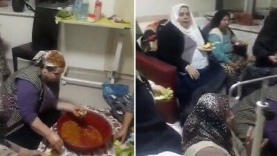 Hastane odasında akılalmaz görüntü! Yapıp, yediler...