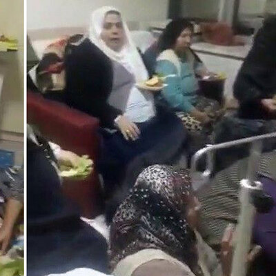 Hastane odasında akılalmaz görüntü! Yapıp, yediler...