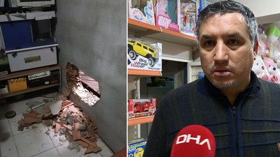 Dükkan sahibi şaşkına döndü! Duvarı delip takıları çaldılar!