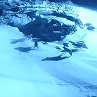 4 kurda karşı tek başına... O anlar kamerada