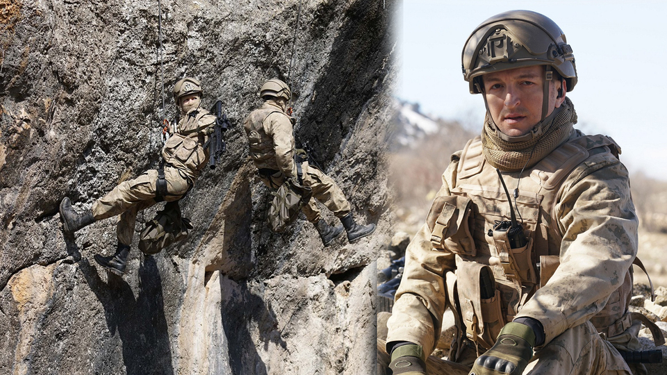 "Nöbet" için kaya tırmanışı yaptı!