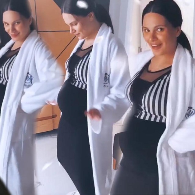 Almeda'dan hamile dansı