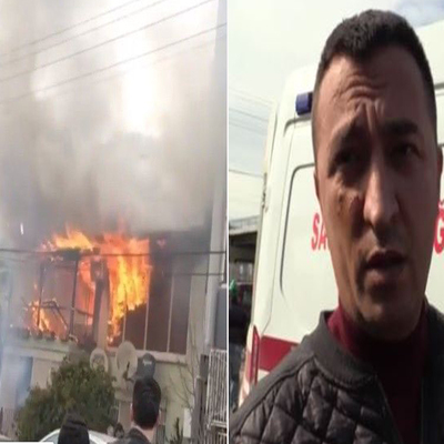 Alevlerin arasından 3 yaşlıyı 5 kediyi kurtardı!