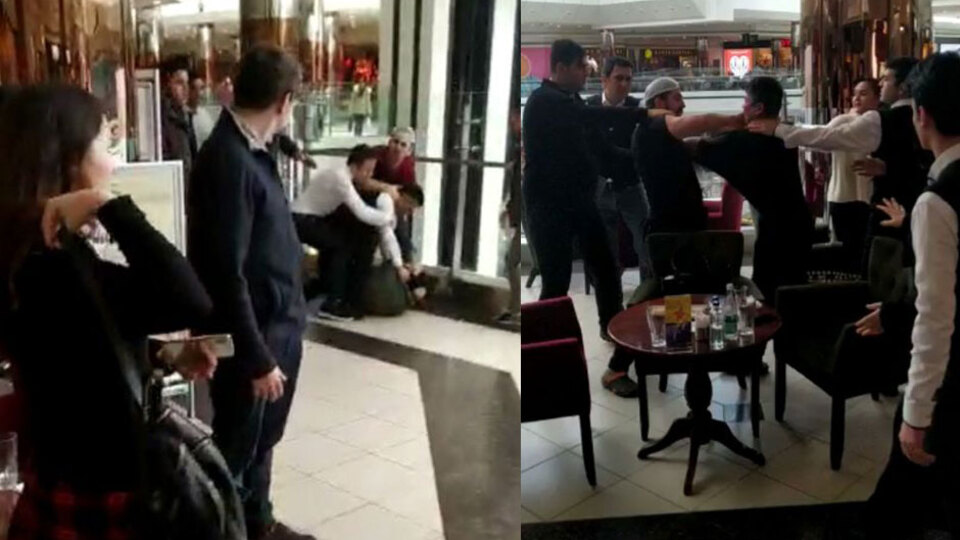 Ünlü AVM'de feci olay! Kafasında tabak kırdılar