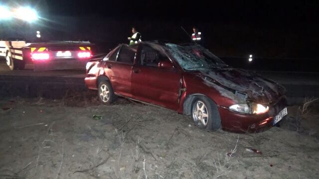 Alkollü sürücü otomobiliyle takla attı: 4 yaralı