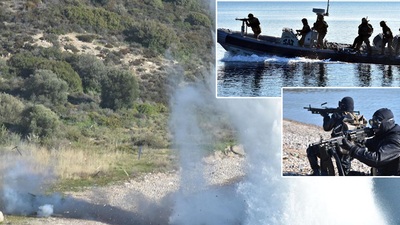 103 savaş gemisiyle icra edilen Mavi Vatan-2019'da çıkarma başladı!